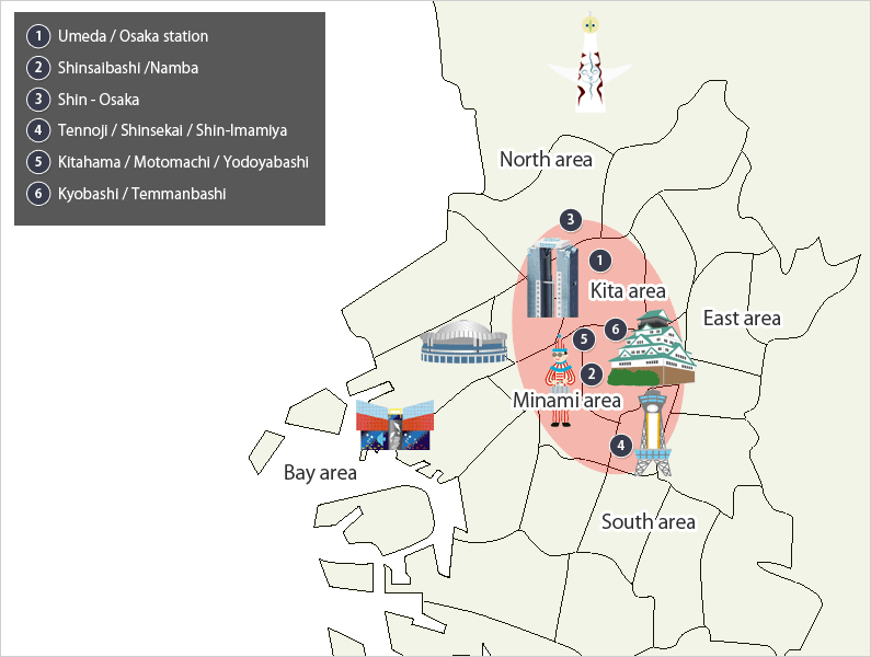 Osaka map